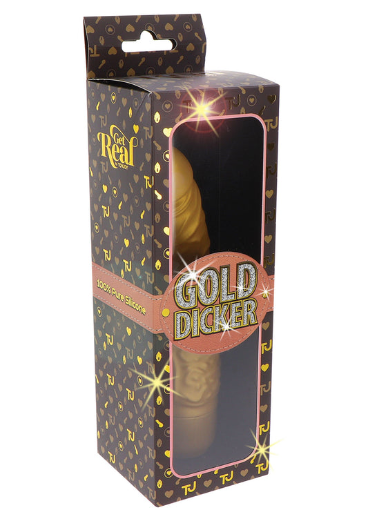 10187 toyjoy get real gold dicker original vibrator 20cm