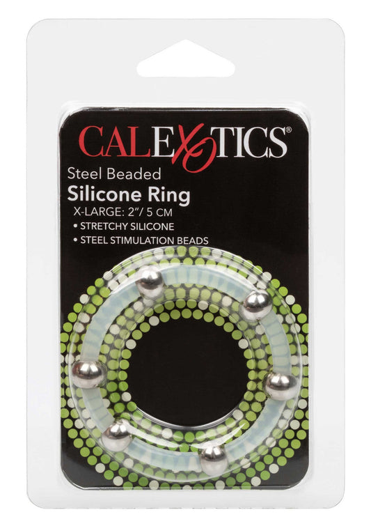 12766 calexotics rings steel beaded silicone ring xl