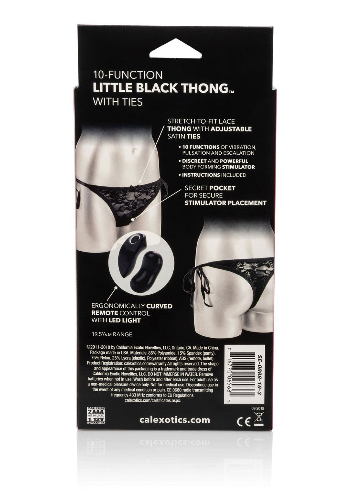 12784 calexotics panties 10 function thong with ties