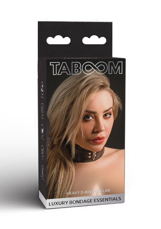 17103 taboom luxury bondage essentials heavy d ring collar