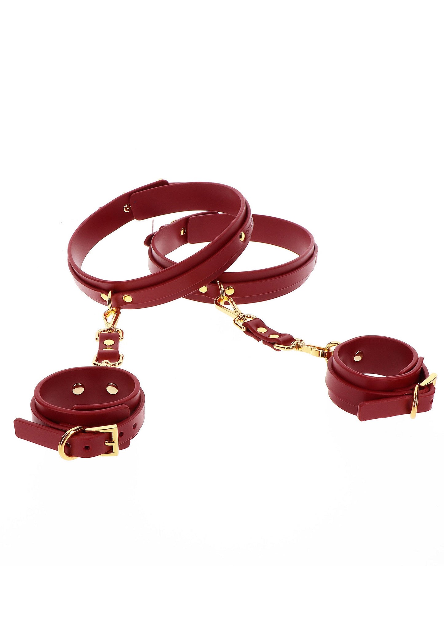 17155 taboom bondage in luxury wrist to thigh cuff set
