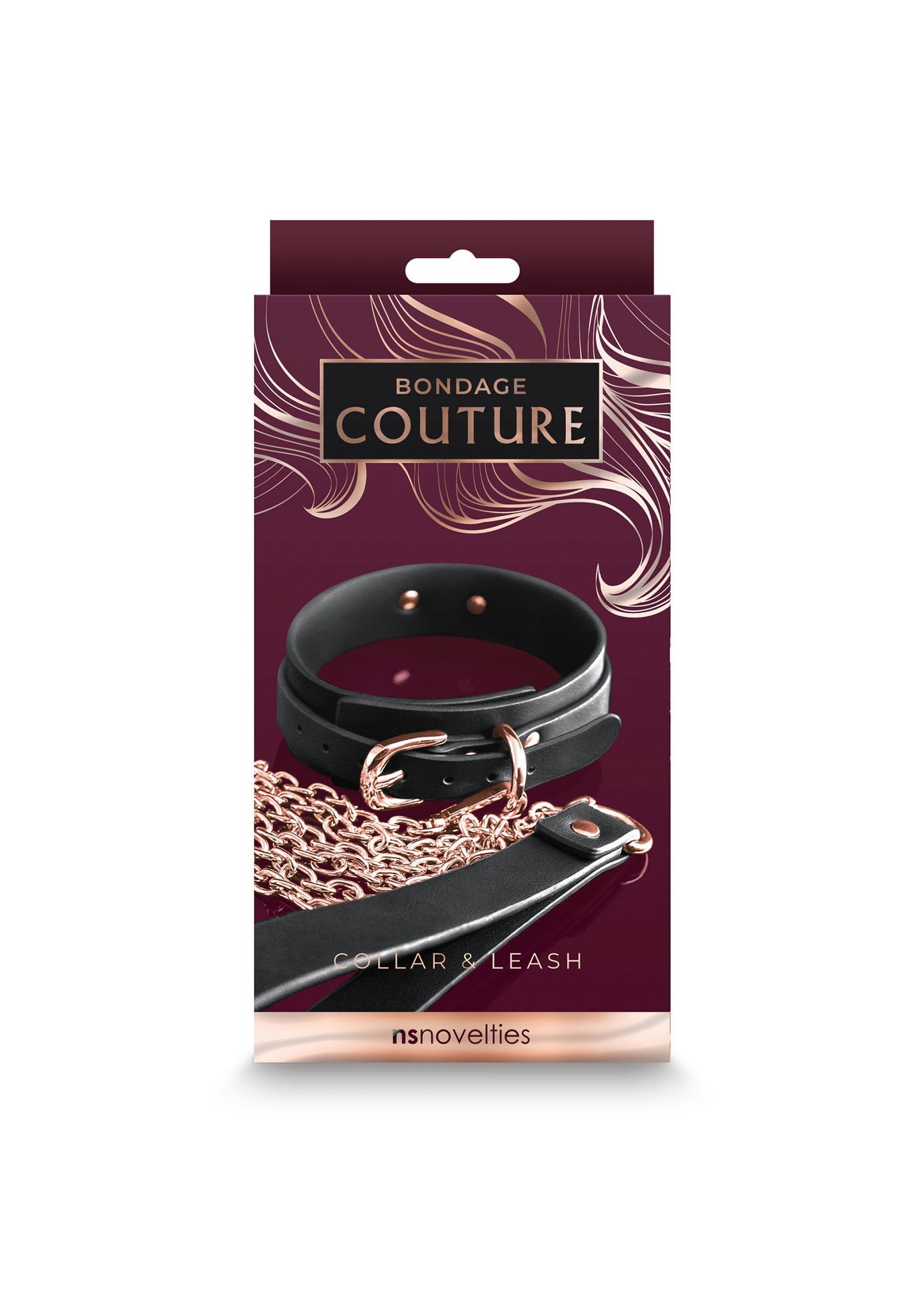 18830 ns novelties bondage couture bondage couture collar leash