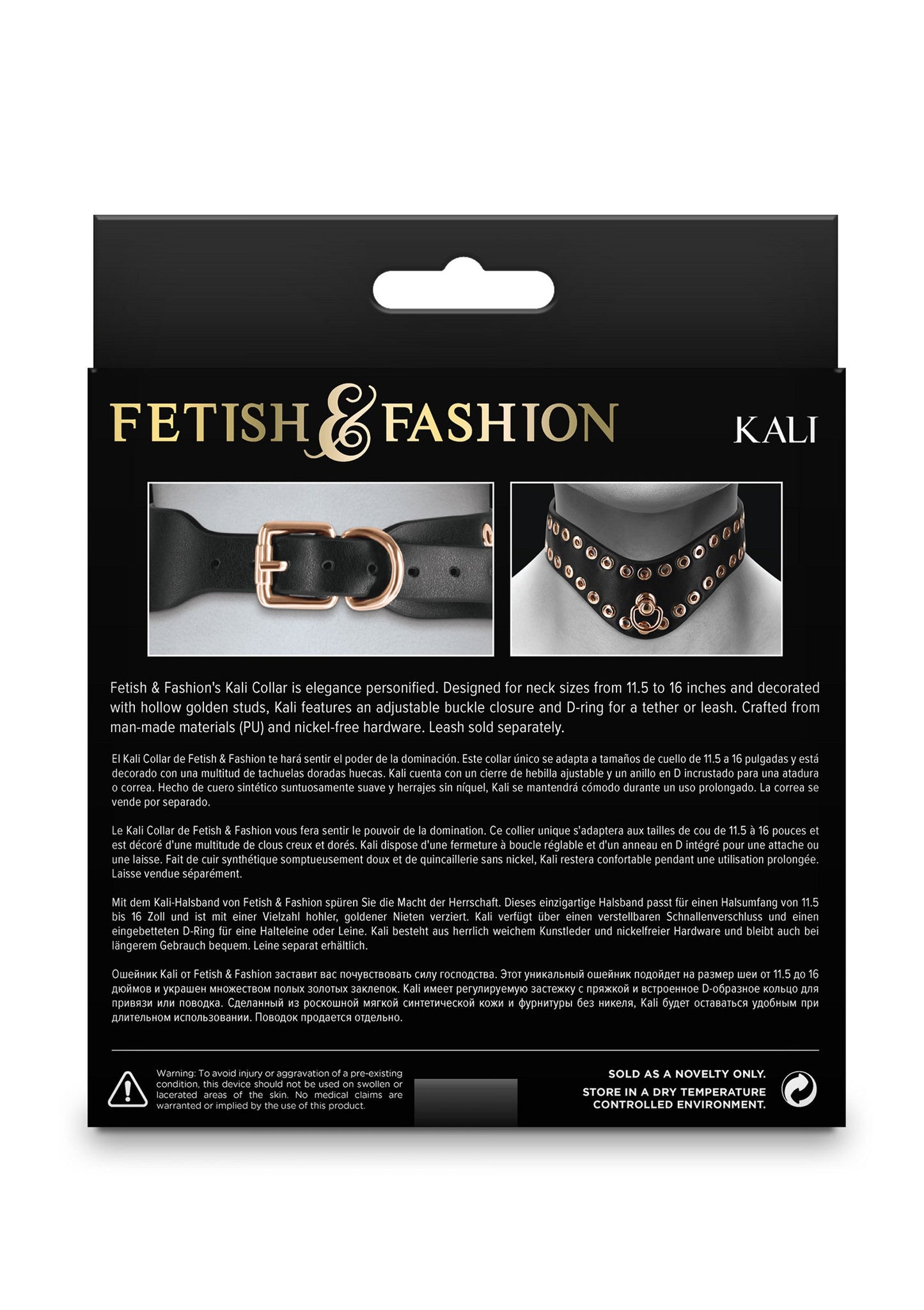 19233 ns novelties fetish fashion kali collar