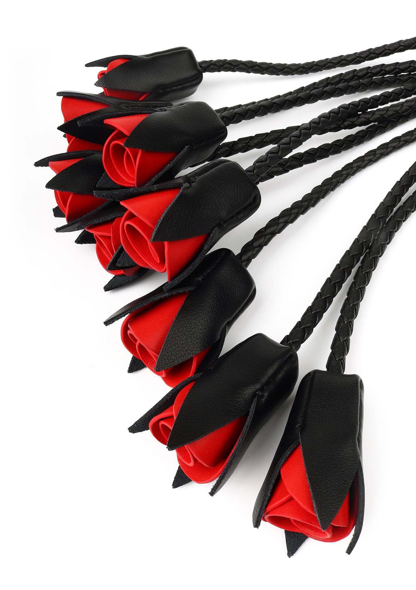 Genuine Leather Roses Whip