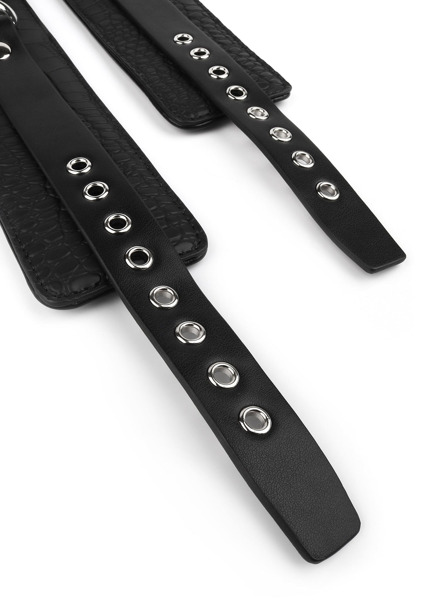 Croc-Embossed Ankle Cuffs