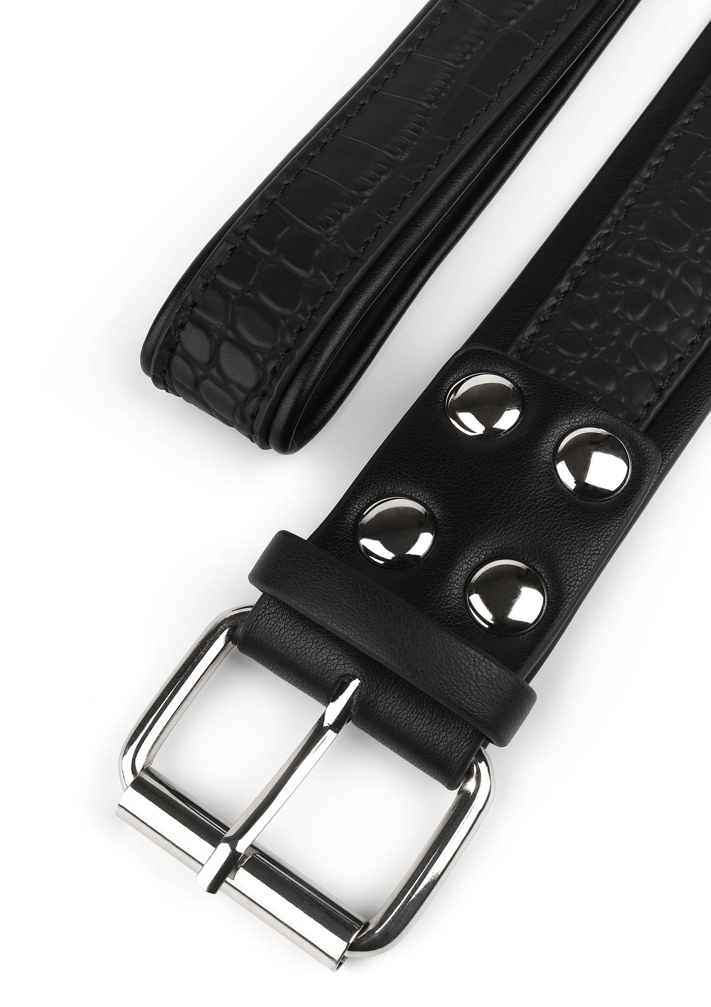 Croc-Embossed Collar & Leash