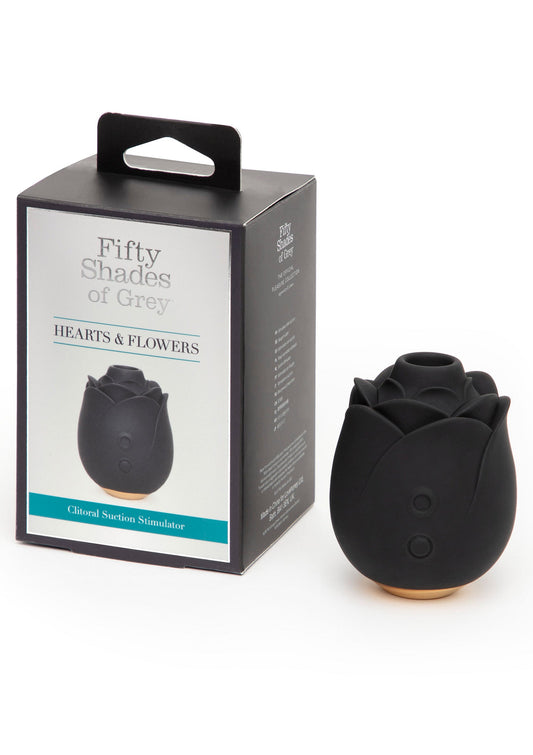 29073 fifty shades of grey black rose suction stimulator