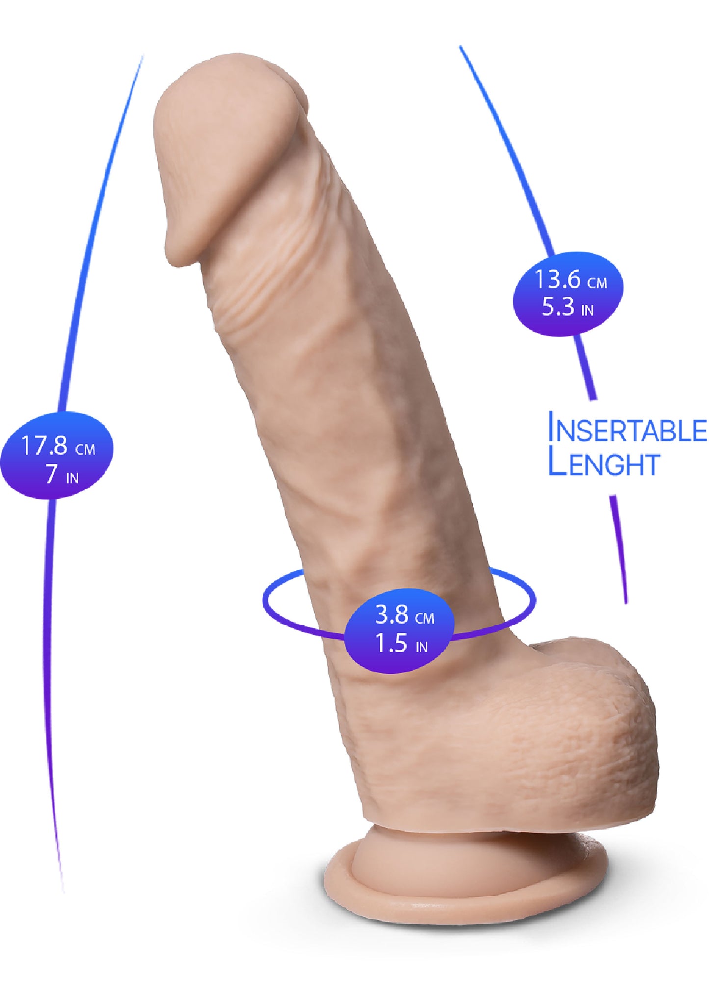 Real Skin Dildo Model 1 - 7 inch