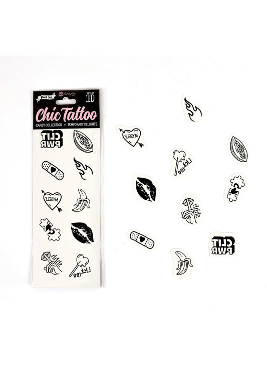 44325 secret play candy chic temporary tattoo