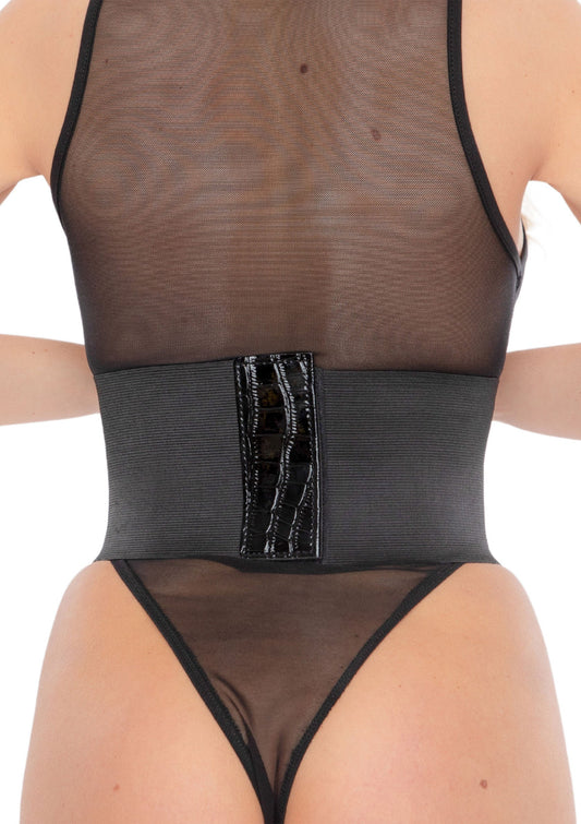 70828 kinky diva croco front waist cincher