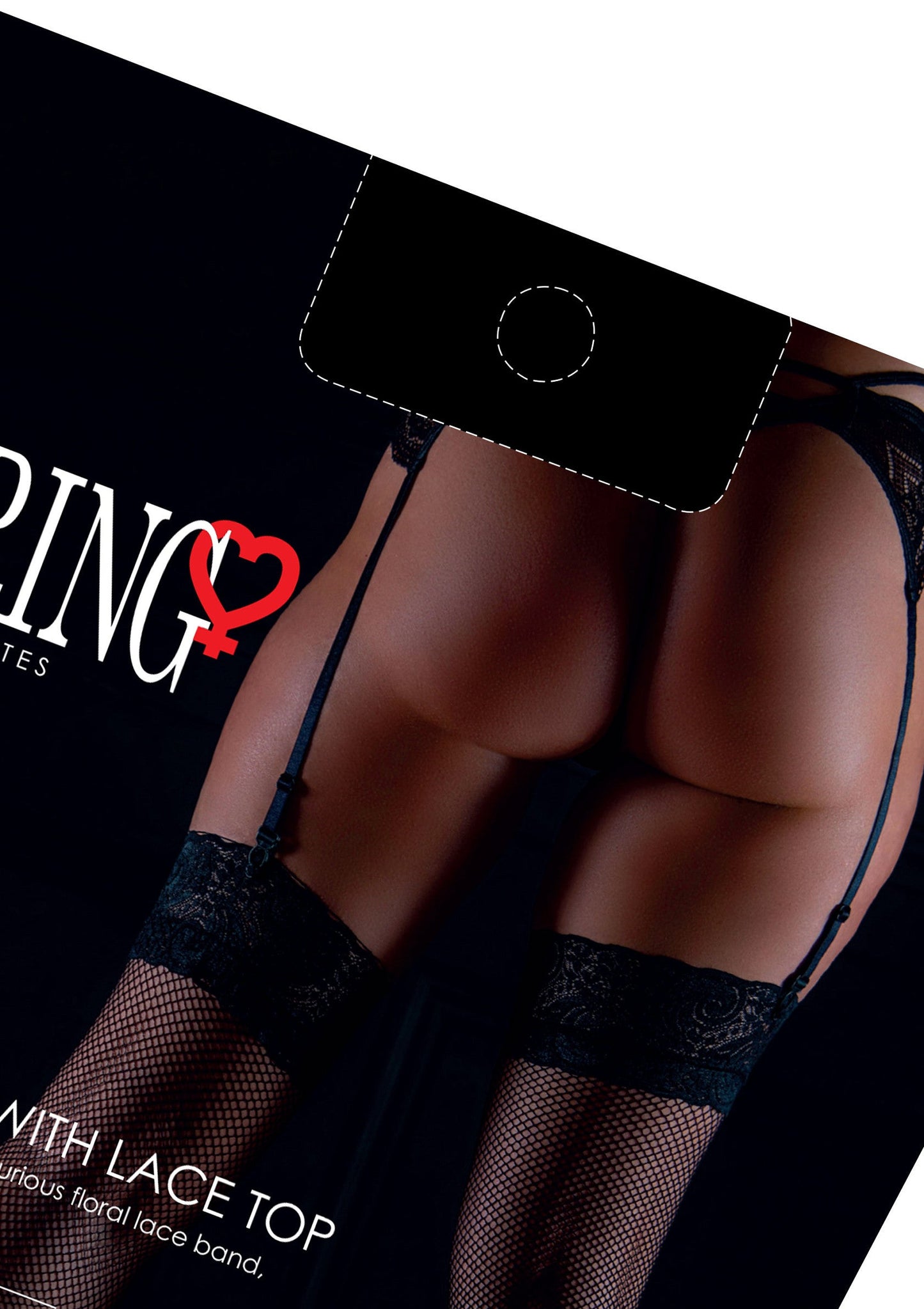 75001 daring intimates net stockings with lace top