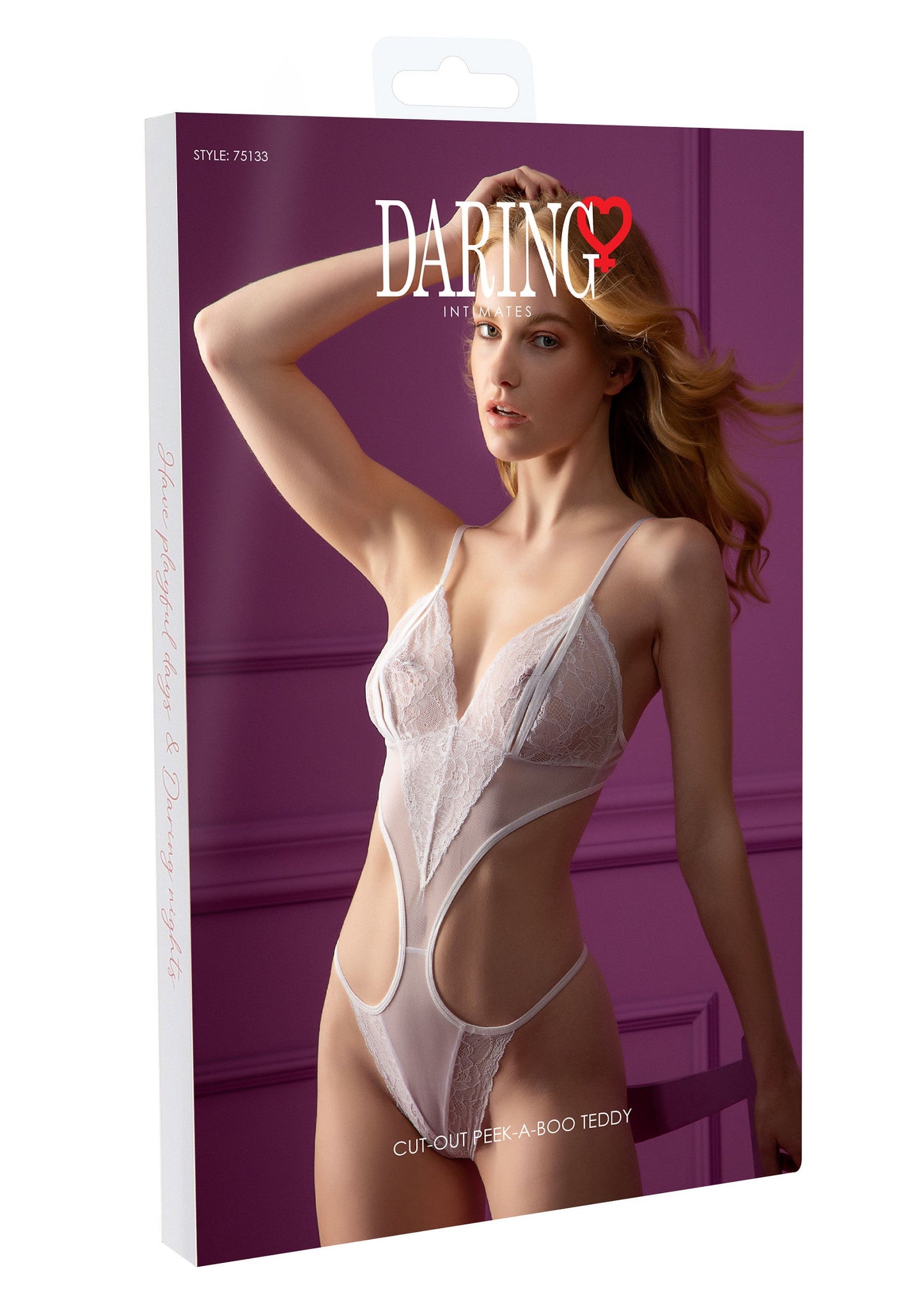 75133 daring intimates cut out peek a boo teddy
