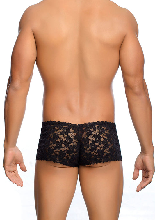 81329 mob eroticwear rose lace boy short