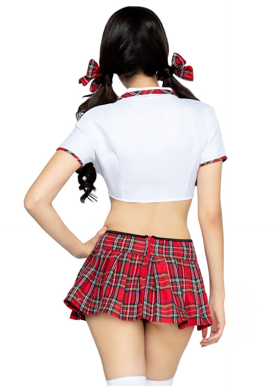 Miss Prep School Top and Skirt