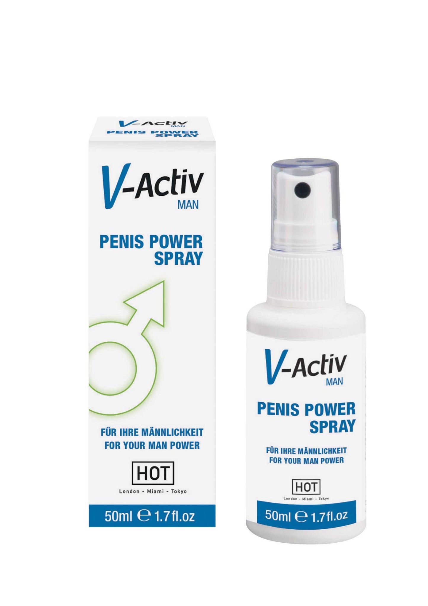 90262 hot v activ penis power spray 50ml