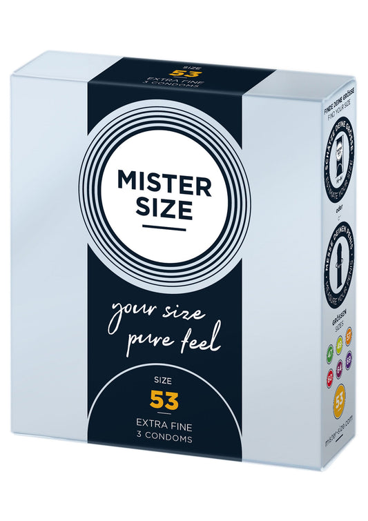 97112 mister size 53mm condoms 3pcs