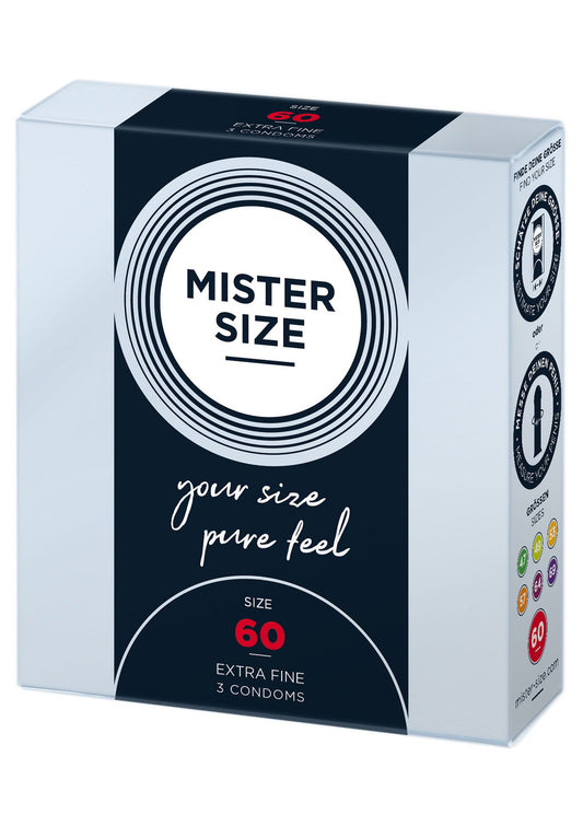 97114 mister size 60mm condoms 3pcs