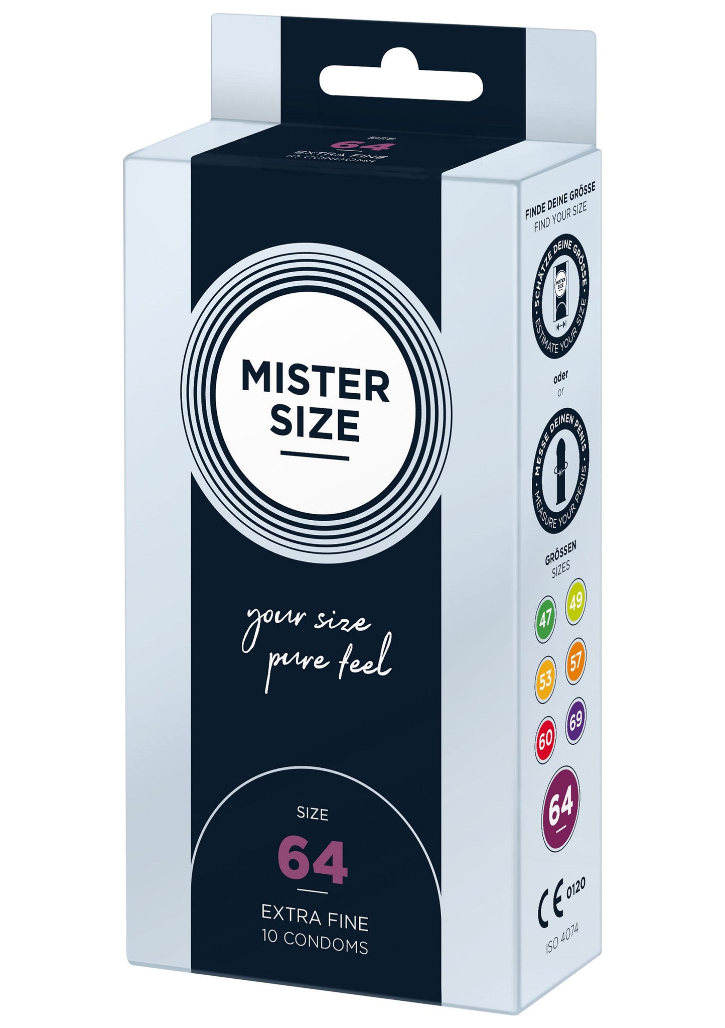 97125 mister size 64mm condoms 10pcs