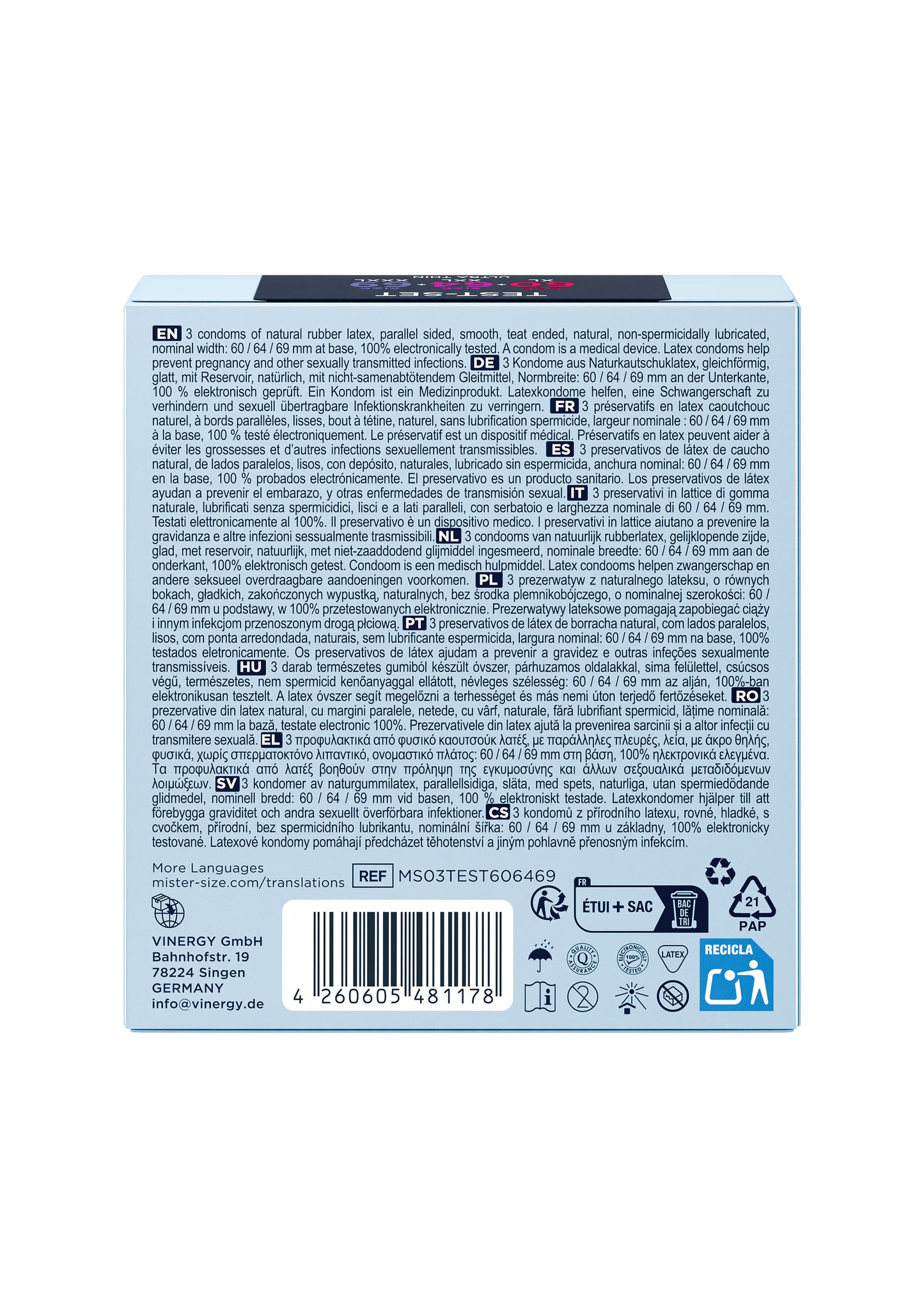 MISTER SIZE 60-64-69mm 3-pack