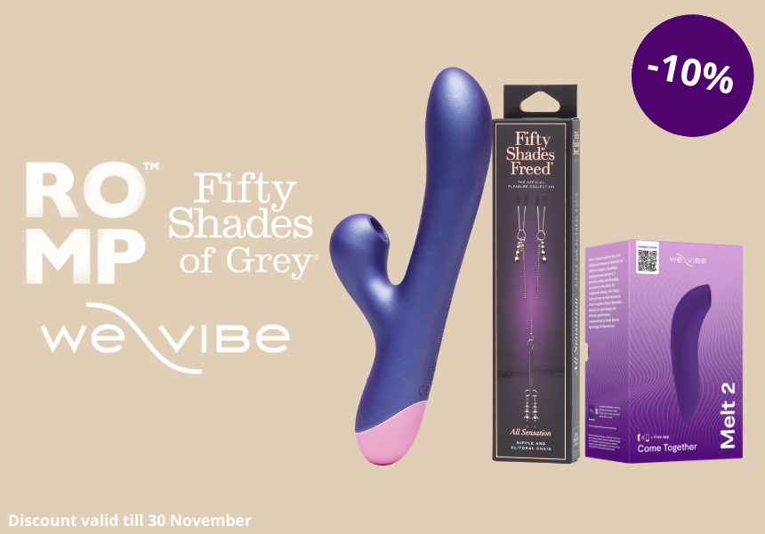 10% Discount on We-Vibe, ROMP & Fifty Shades of Grey