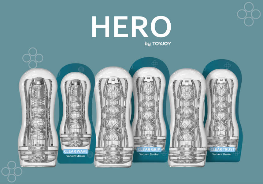 TOYJOY HERO Launches 3 New Transparent Vacuum Strokers