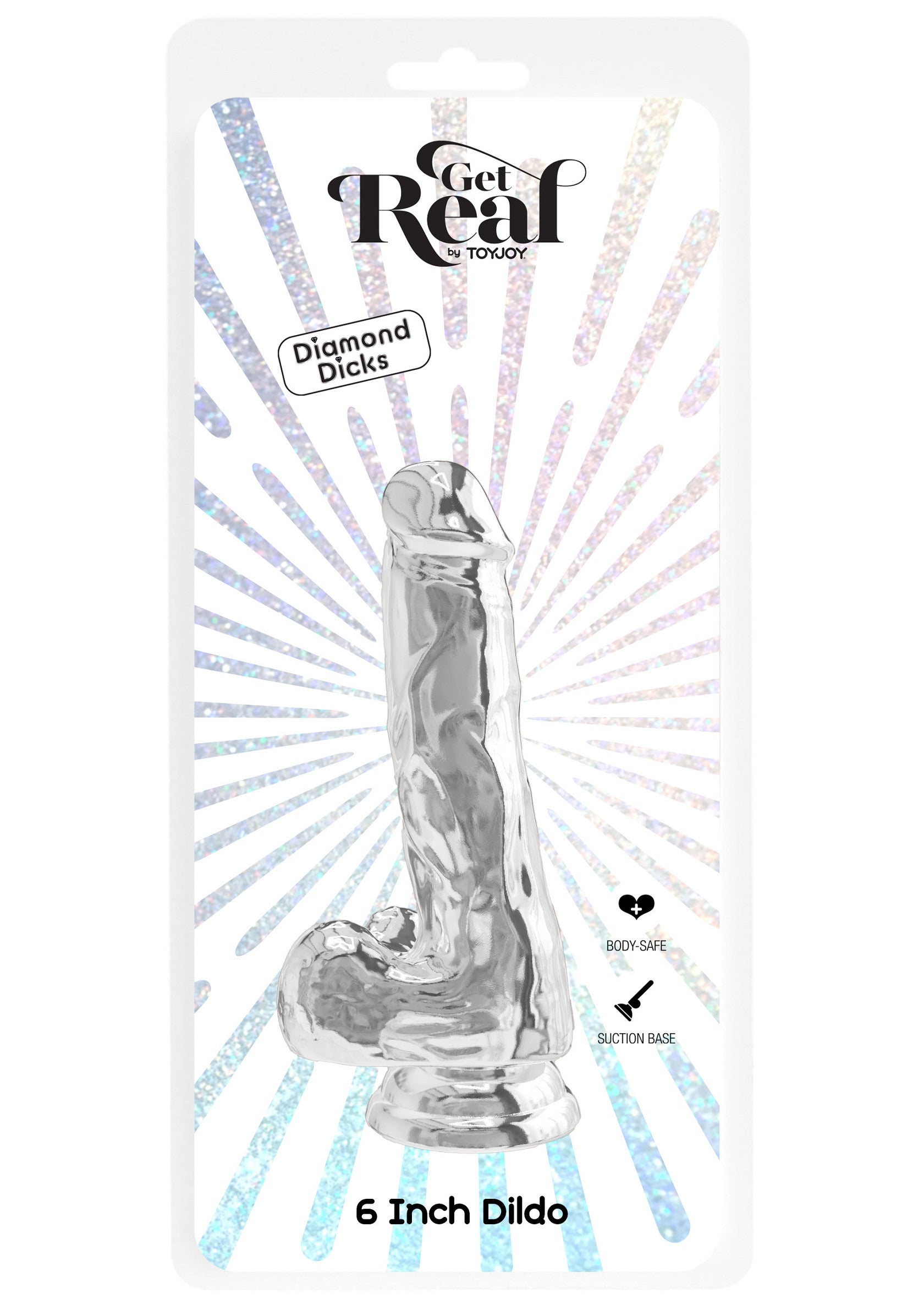 10124 toyjoy get real clear dildo tpe 16cm