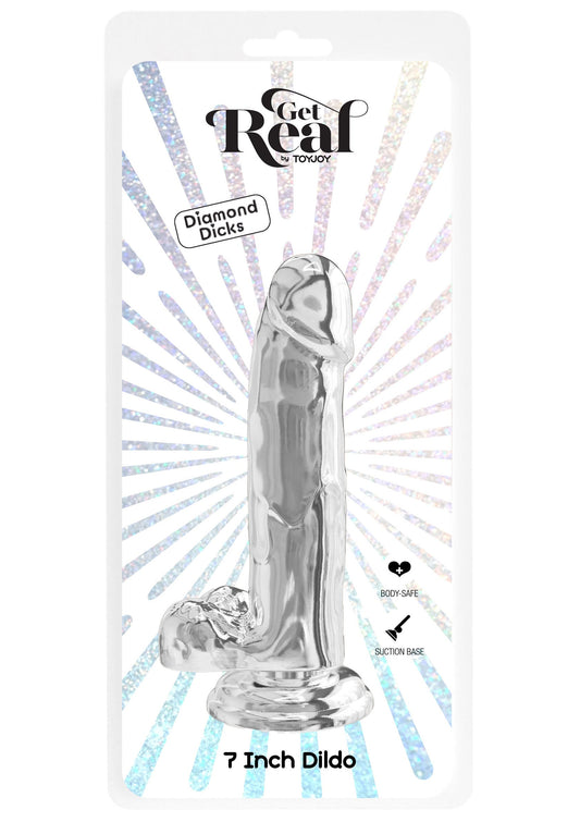 10125 toyjoy get real clear dildo tpe 18cm