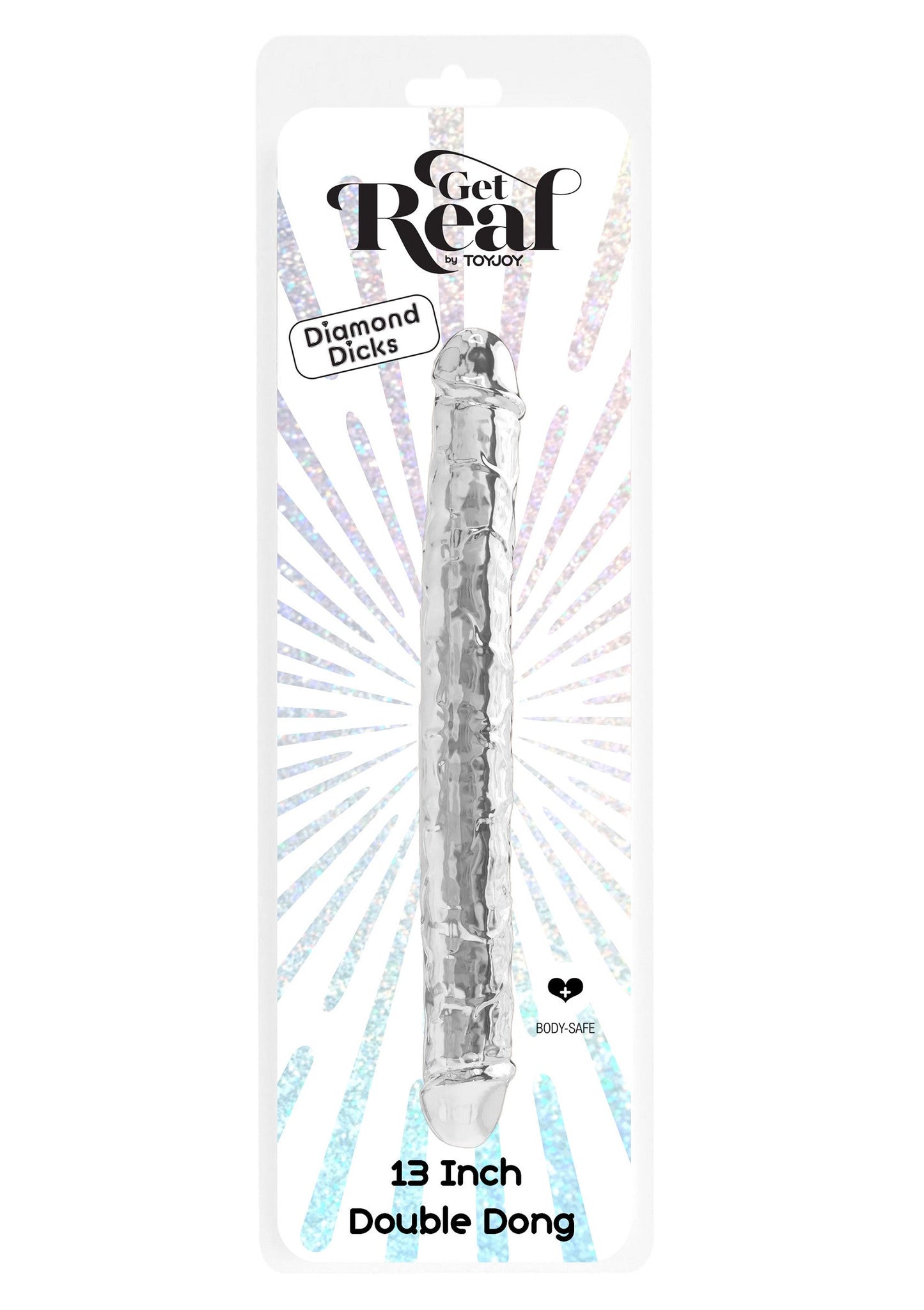 10129 toyjoy get real clear double dong tpe 345cm