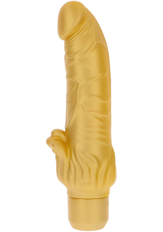 10189 toyjoy get real gold dicker stim vibrator 22cm