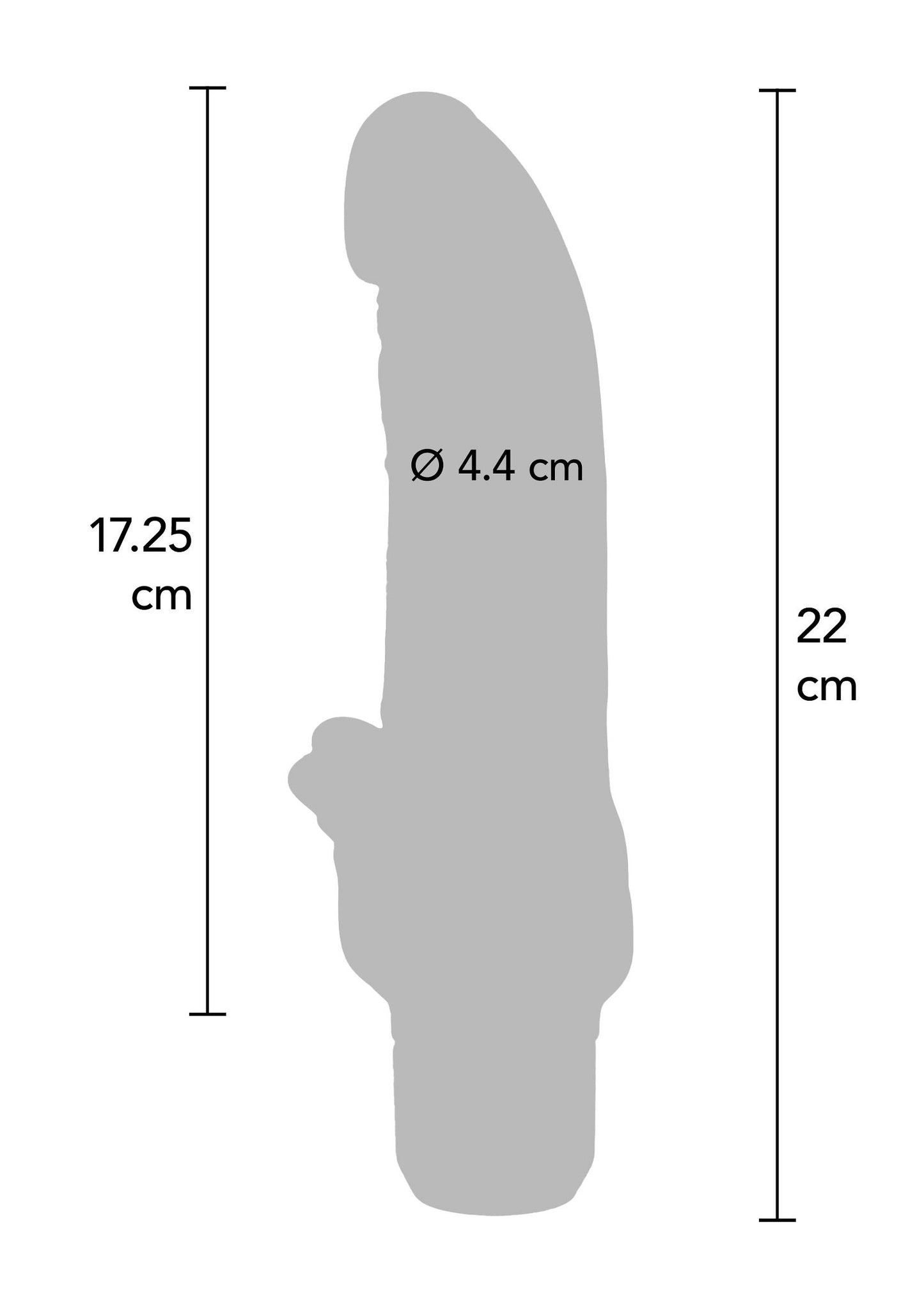 10189 toyjoy get real gold dicker stim vibrator 22cm