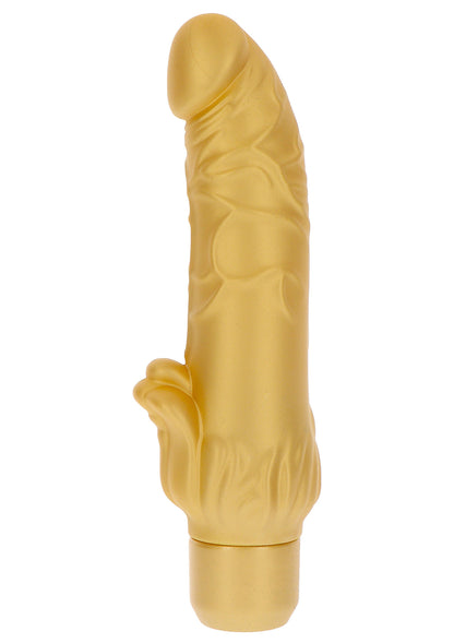 10189 toyjoy get real gold dicker stim vibrator 22cm