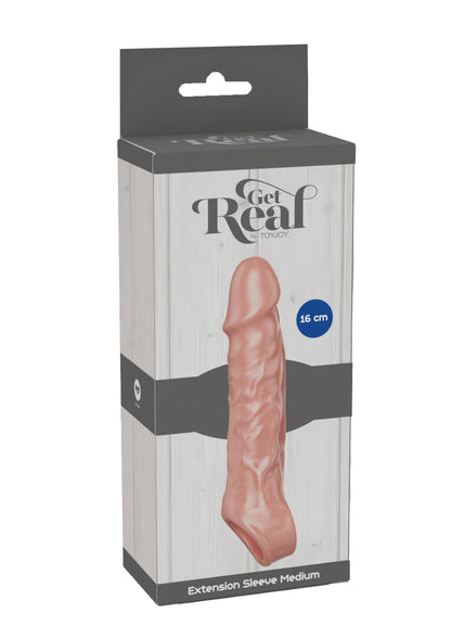 10213 toyjoy get real extension sleeve tpe medium 16cm
