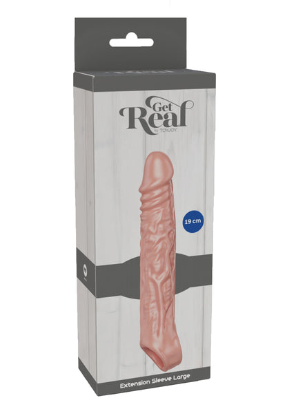10214 toyjoy get real extension sleeve tpe large 19cm