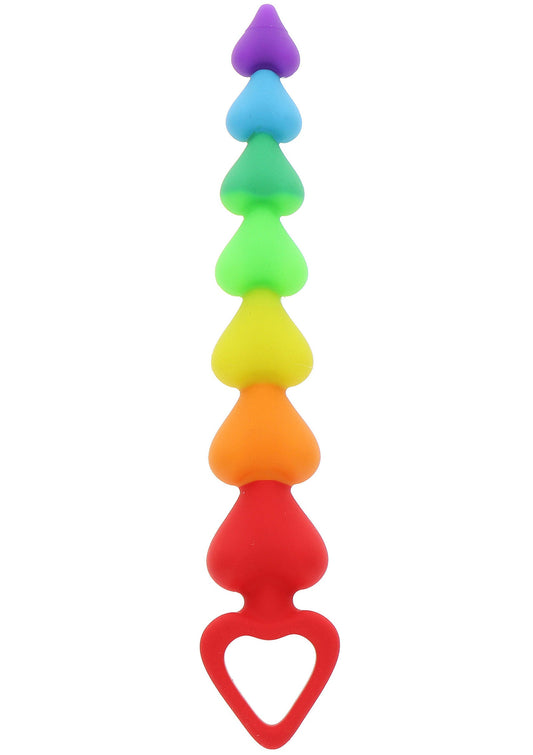 10276 toyjoy anal play rainbow heart beads