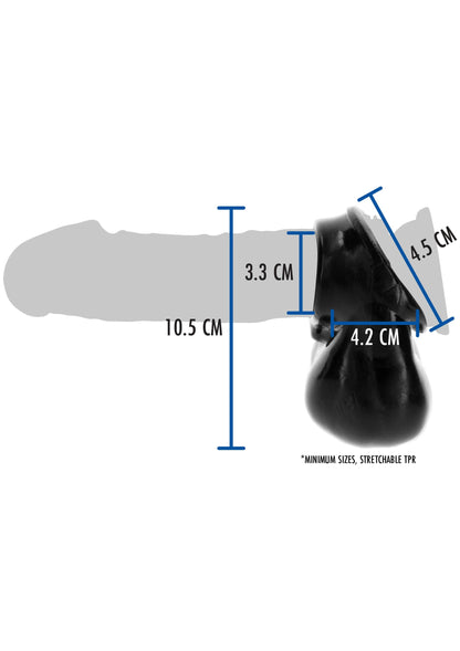 10472 toyjoy manpower penis ring with scrotum holder