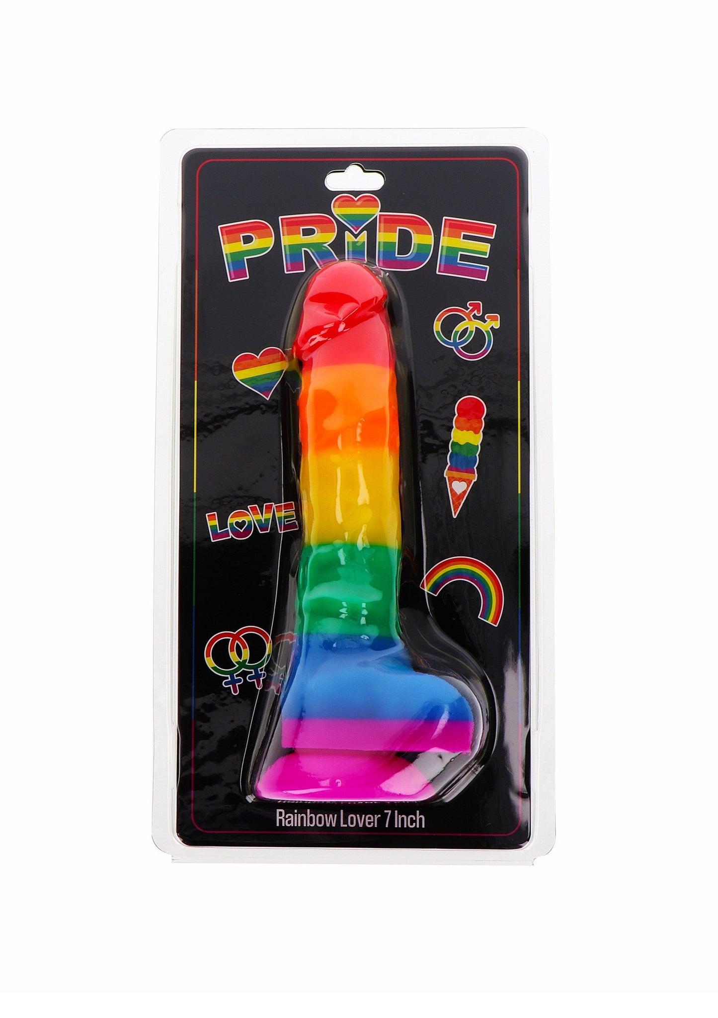 10556 toyjoy pride rainbow lover dildo 18cm