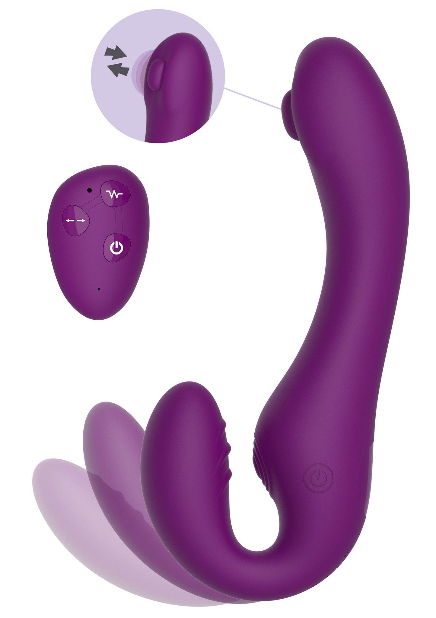 11109 xocoon strapless strap on pulse vibrator