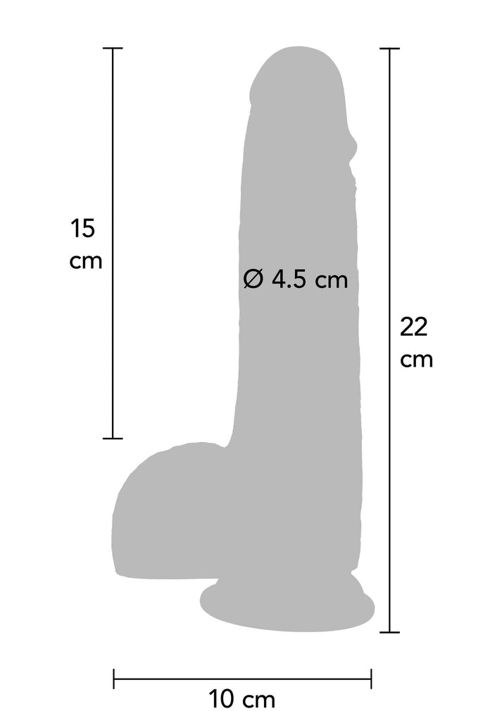 Foreskin Dildo 20. Realistischer Silikon-Dildo mit beweglicher Vorhaut und Dual-Density-Technologie. 20 cm Länge, Saugnapf-Basis und Harness-kompatibel. Exklusive bei RaiX Shop Konstanz kaufen
