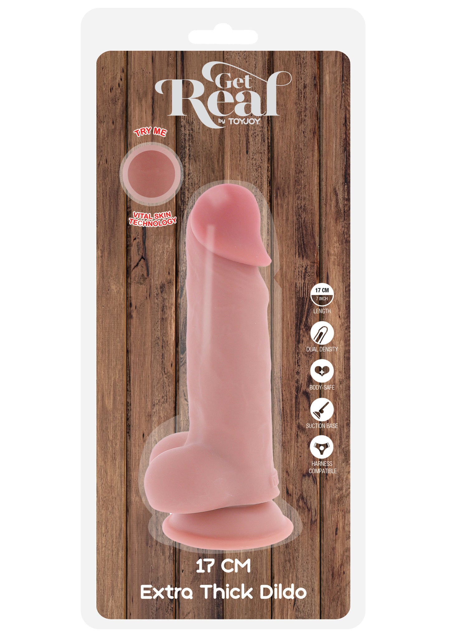 Deluxe Dual Density Thick Dildo TPE 17 cm