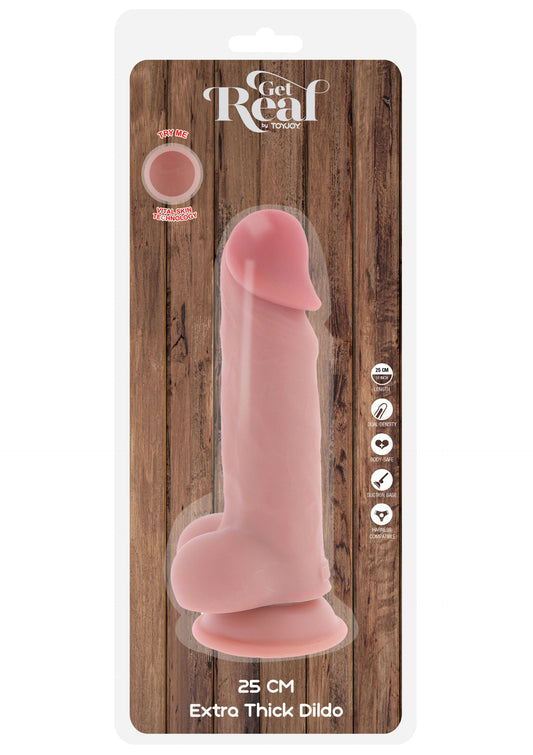 Deluxe Dual Density Thick Dildo TPE 25 cm