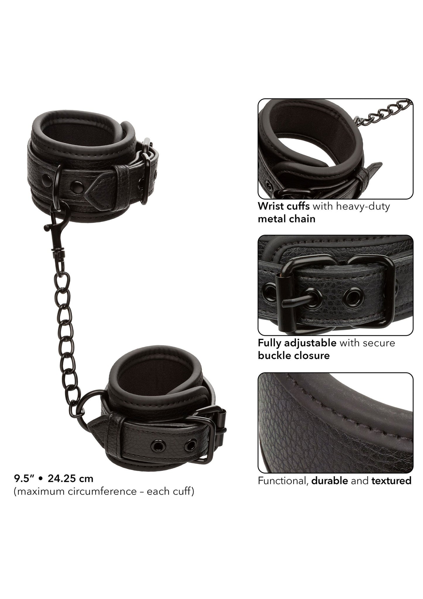 11933 calexotics nocturnal nocturnal wrist cuffs