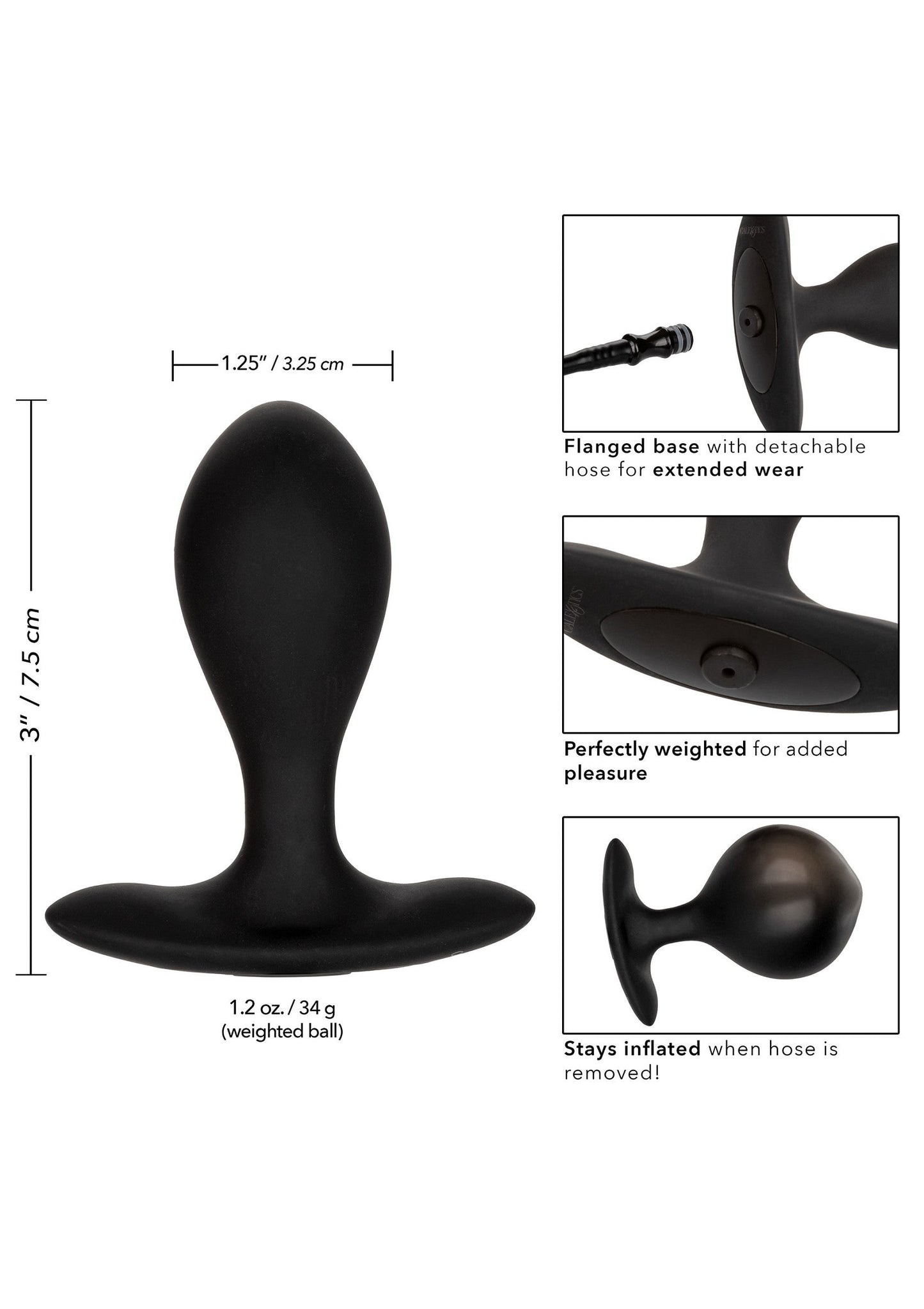 12033 calexotics anal silicone inflatable plug