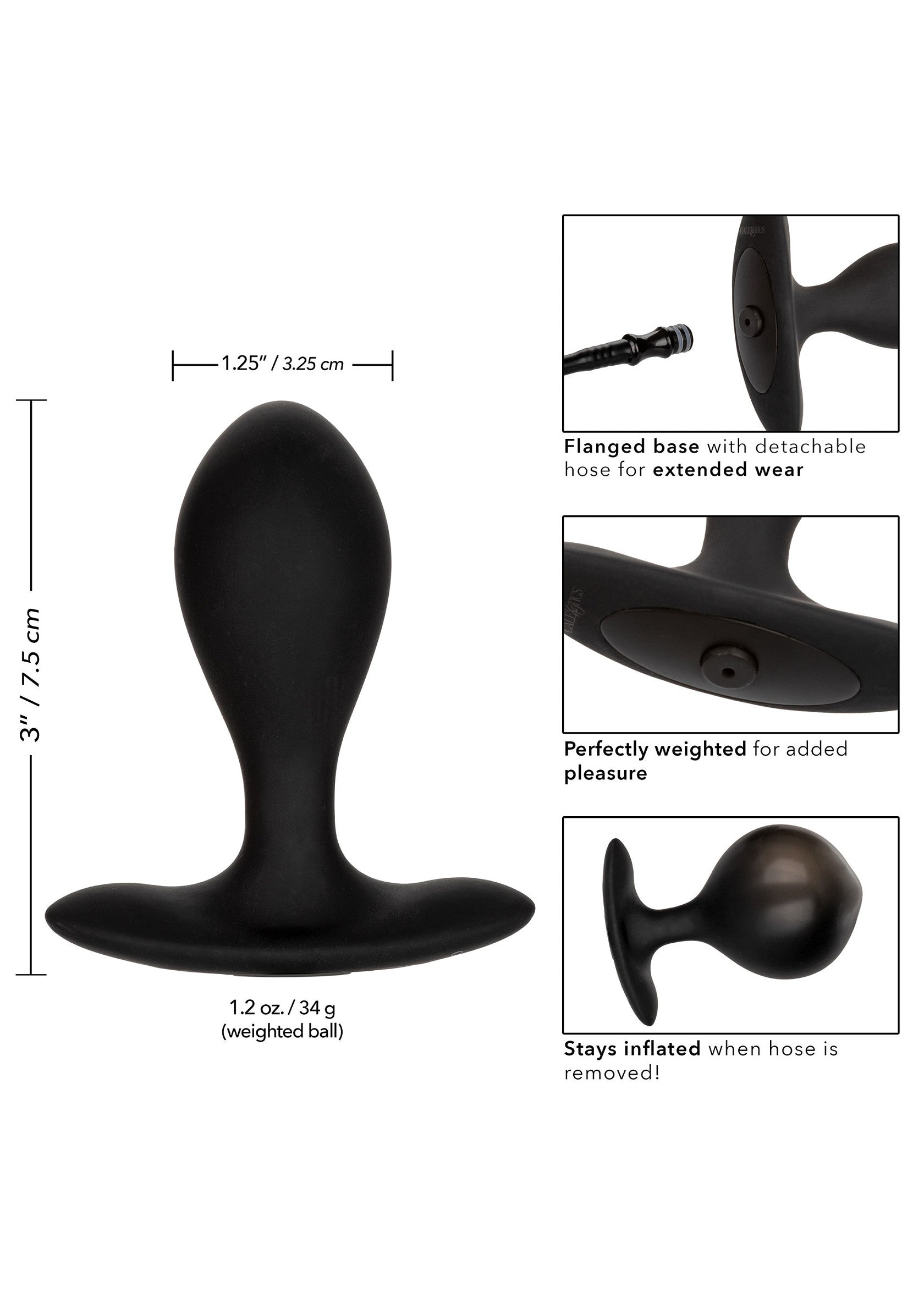12033 calexotics anal silicone inflatable plug