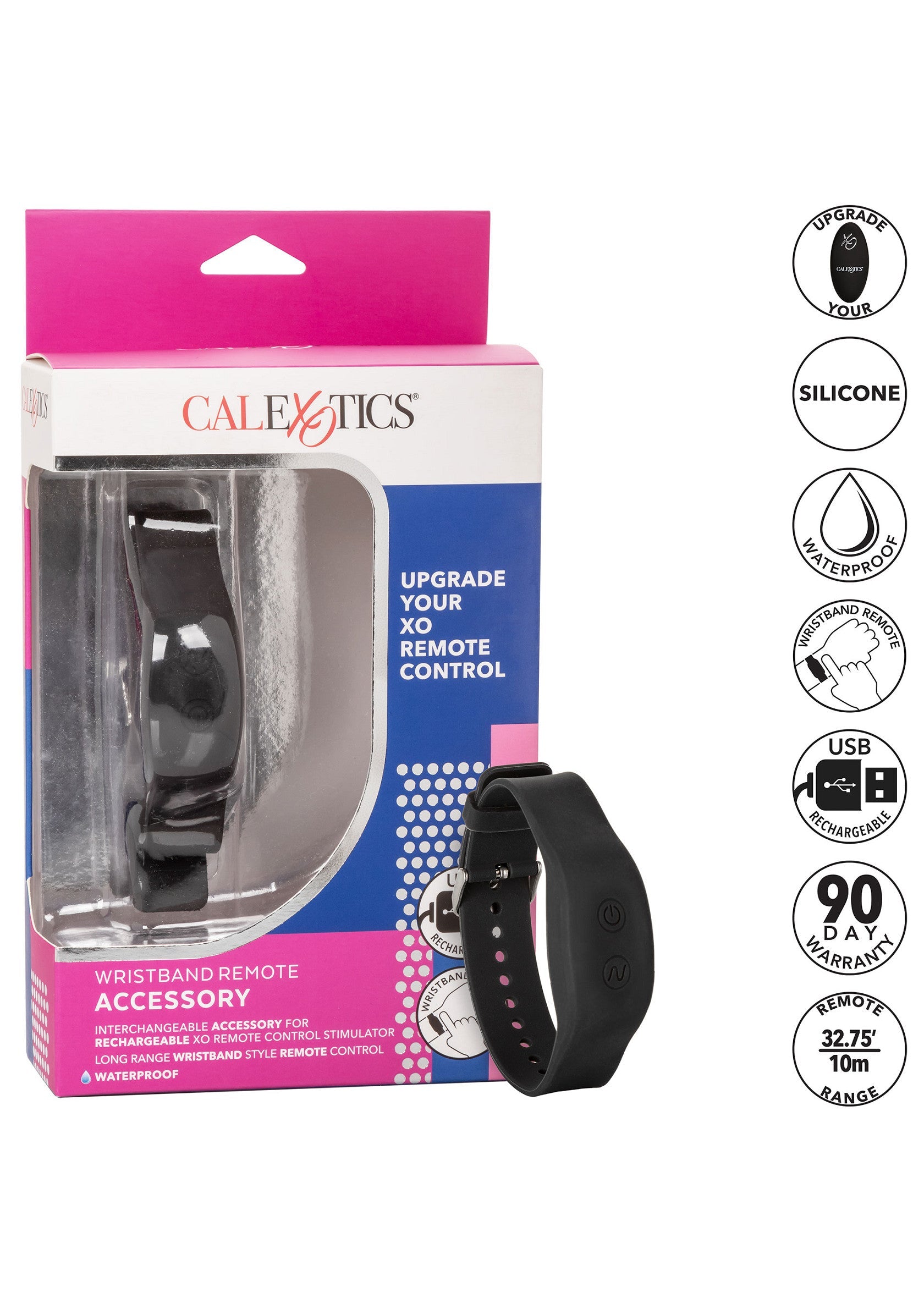 12056 calexotics remote controlled vibes wristband remote accessory