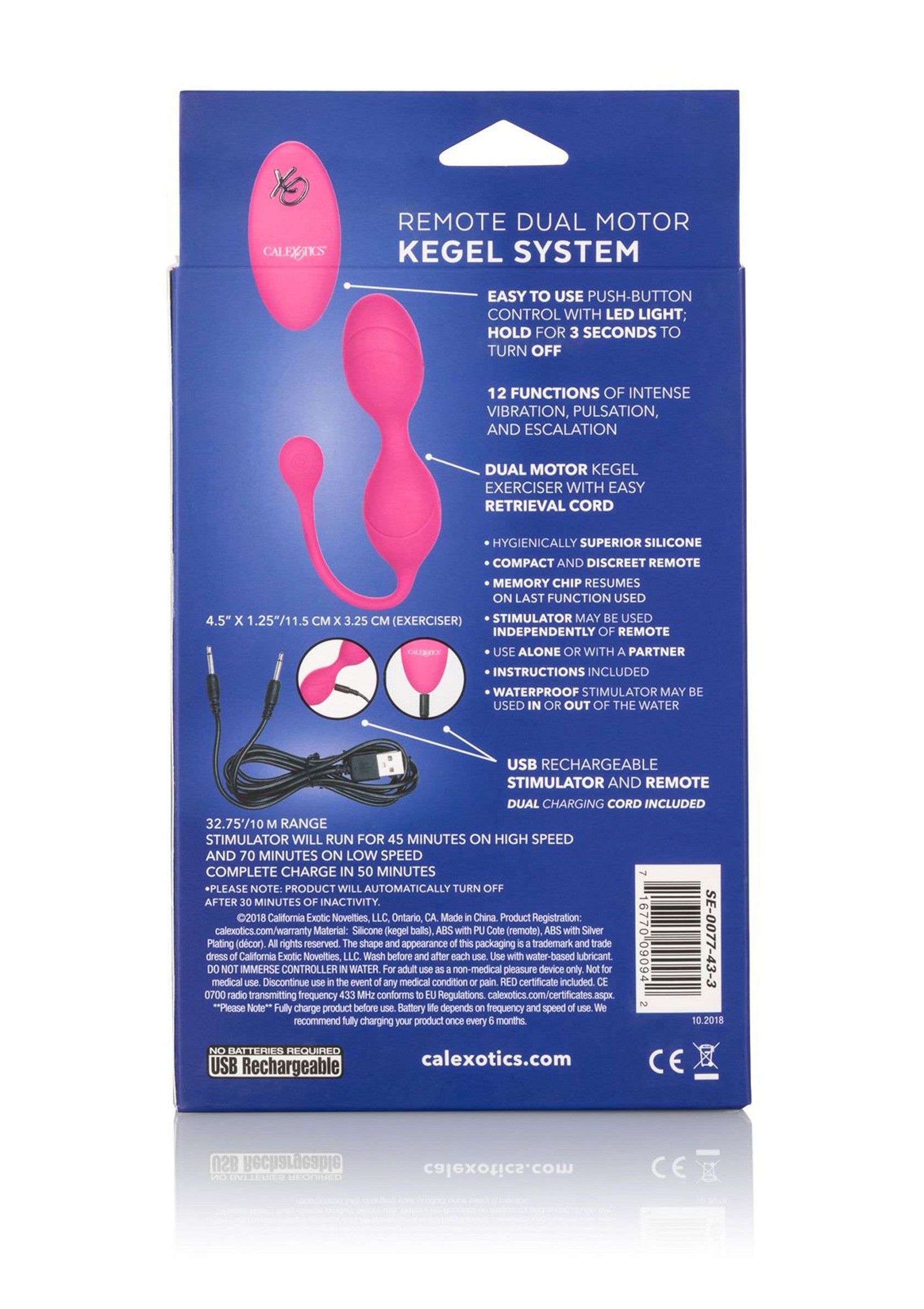 12058 calexotics remote controlled vibes remote dual motor kegel system