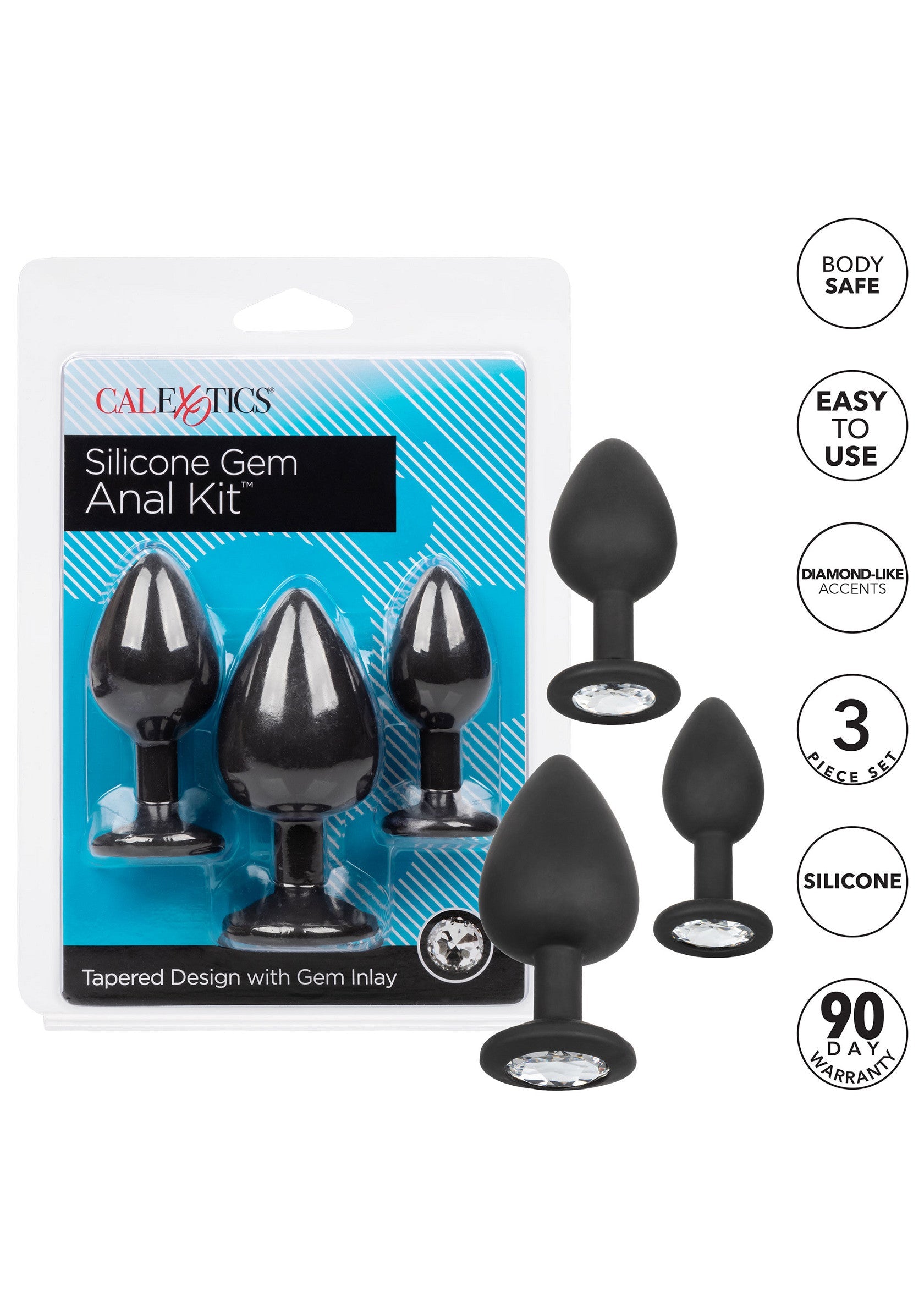 12108 calexotics anal silicone gem anal kit