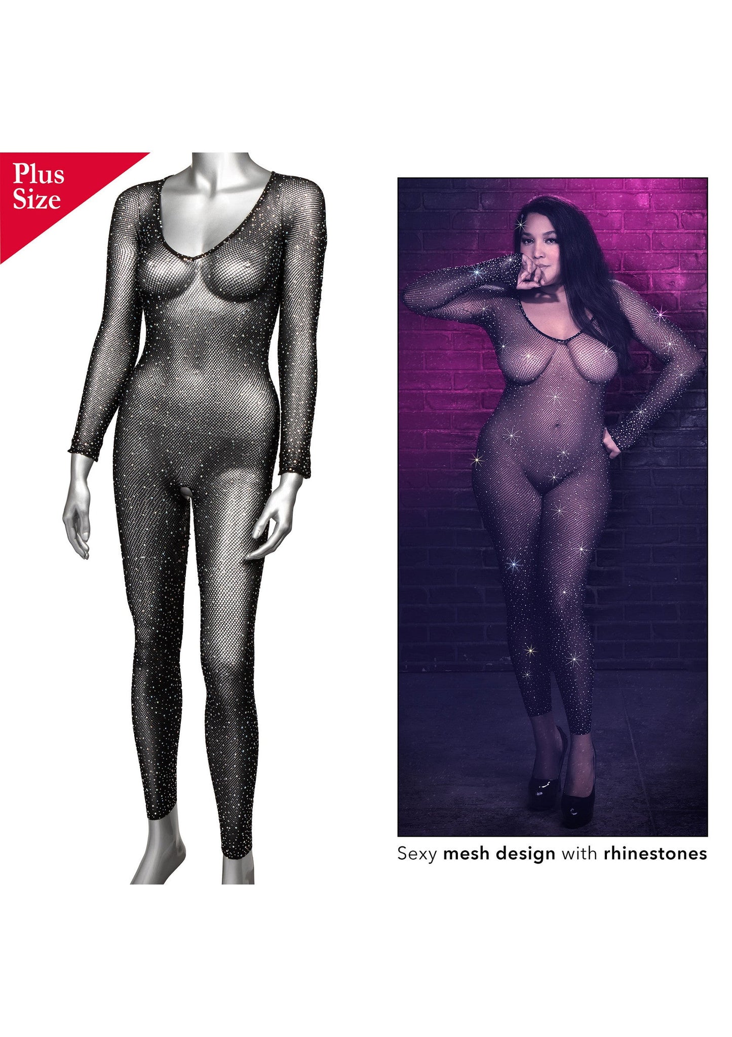 12272 calexotics radiance crotchless bodystocking plus