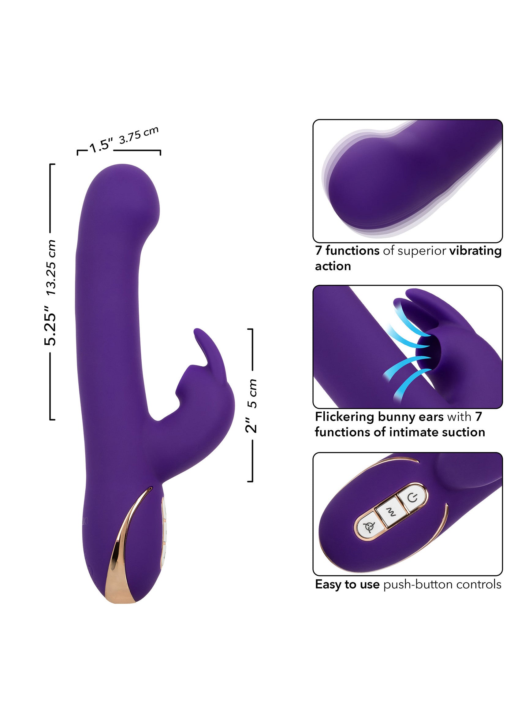 12431 calexotics jack rabbits signature silicone suction rabbit