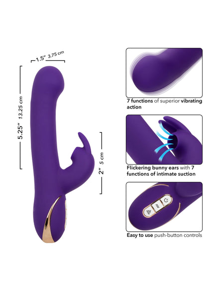 12431 calexotics jack rabbits signature silicone suction rabbit