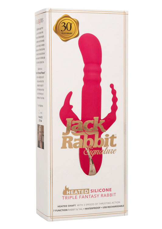 12432 calexotics jack rabbits signature heated silicone triple rabbit